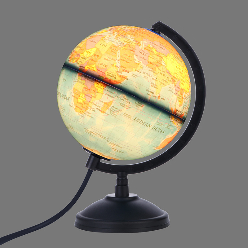 Picture of Source Factory Full Plastic HD Globe Student Small Table Lamp Globe 14.16cm English Version
