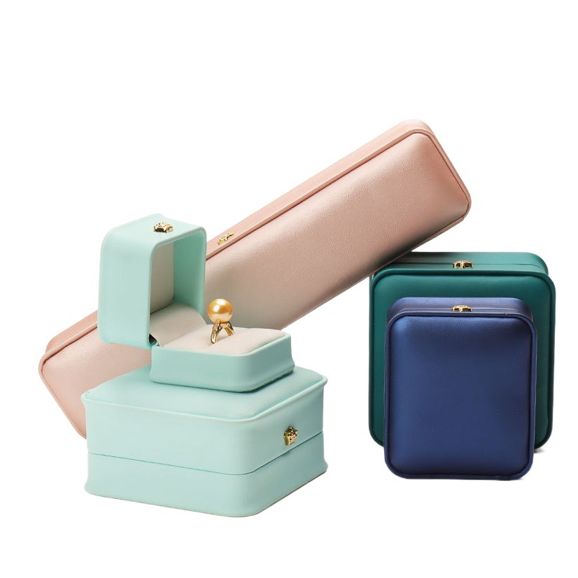 Rounded Waist Crown Buckle Jewelry Box Live Ring Necklace Pendant Bracelet Jewelry Jewelry Box in Stock