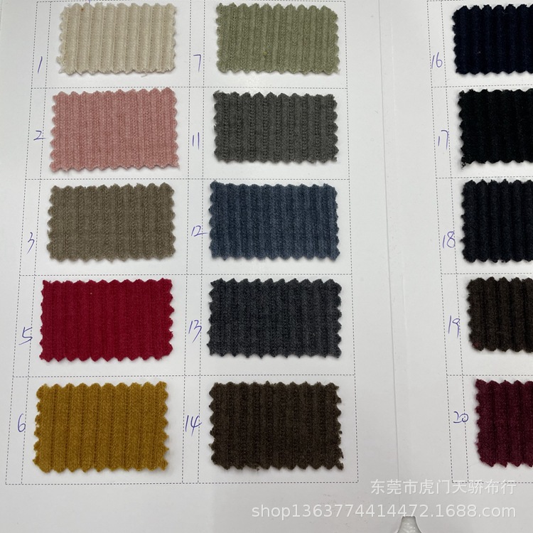 Spot supply of European cotton wool pit cloth 440 grams of European cotton wool pit cloth casual pants casual clothing fabric