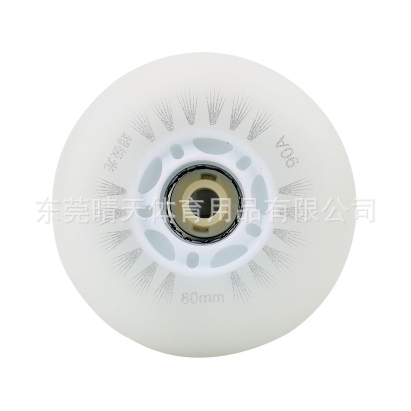 Picture of Factory wholesale skates children's flash wheel roller skates straight row luminous wheel adult roller skating PU speed skating flash