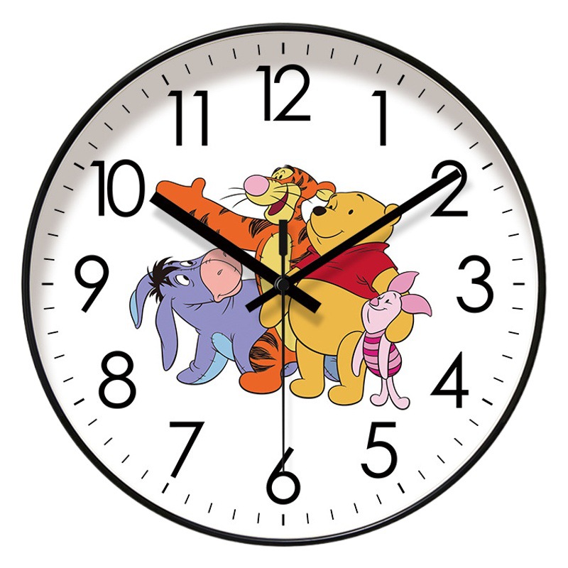Ipla 6948 Cartoon Early Education Wall Clock Living Room Clock Cute Bear Children's Learning Wall Watch Silent Quartz Clock