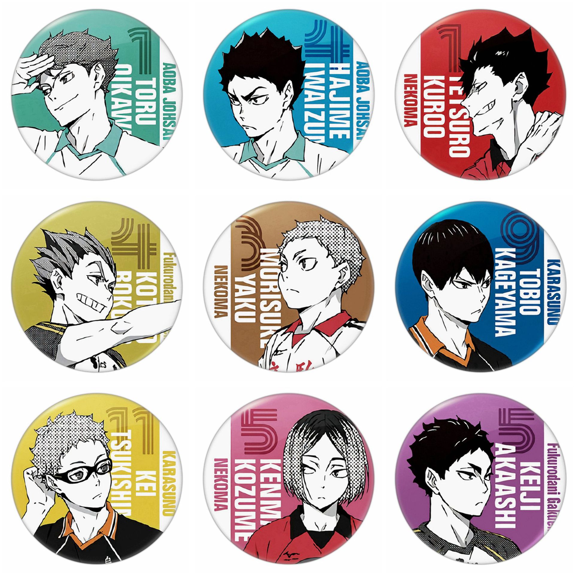 Volleyball Junior Tokyo Avengers Ghost Extinguishing Naruto Full-time Hunter Badge Foreign Trade Badge Tinplate Brooch