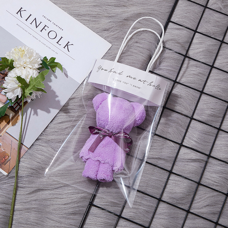 Picture of Bear Towel Souvenir Wedding Opening Small Gift Kindergarten Graduation Wedding Shop Creative and Practical Return Gift Wholesale