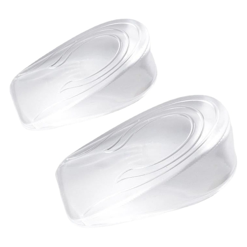 Transparent silicone height increasing insole invisible heel pad height increasing half pad non-slip net red men and women Inner height increasing insole manufacturer