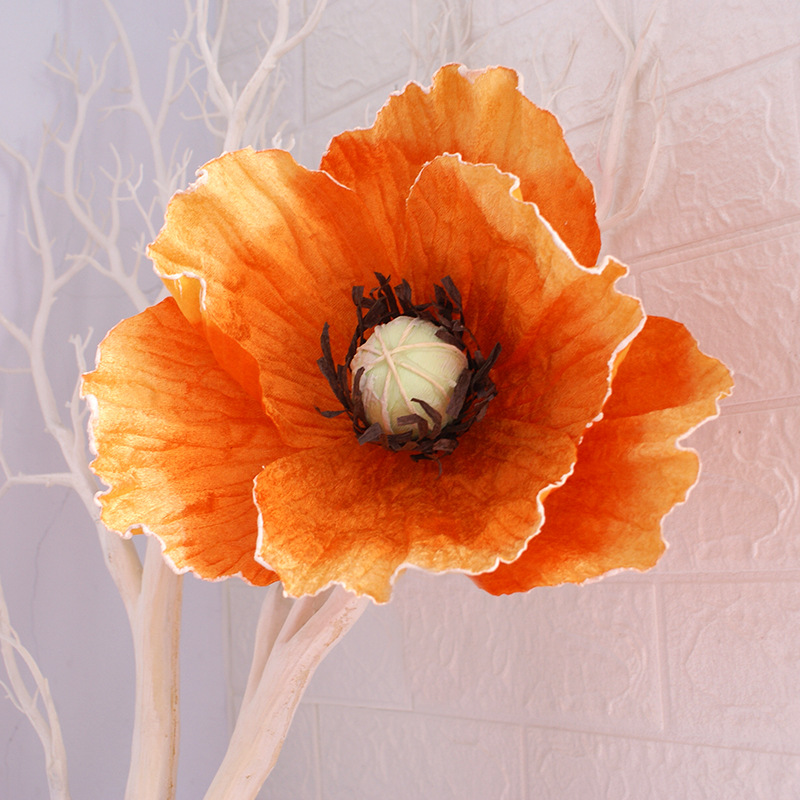 Picture of Large Artificial Poppy Flower Wall Decoration for Wedding Aisle, Window Display, and Festive Atmosphere