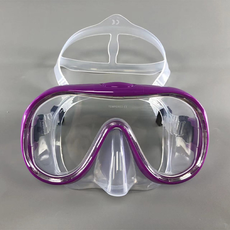 Picture of New diving goggles large frame HD adult snorkeling mirror tempered glass liquid silicone mask diving equipment