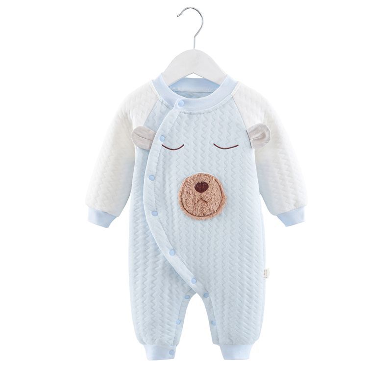Picture of Baby's one-piece clothing autumn and winter pure cotton warm newborn climbing clothing for boys and girls baby ha clothes newborn one-piece clothing spring and autumn clothes