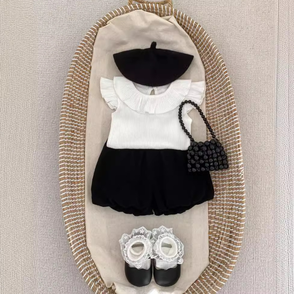 Picture of Ins Summer Thin Pants for Infants and Young Children Pure Color Baby Versatile Flower Bud Bloomers Casual Simple Shorts