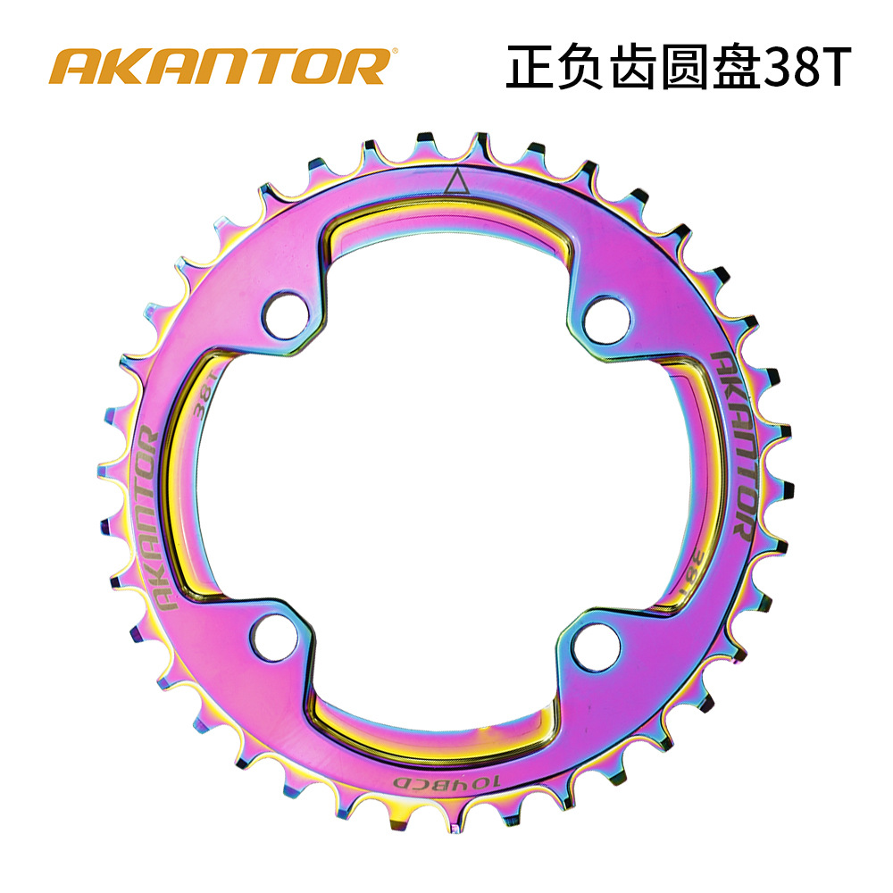 Bicycle Chainring Mountain Bike Positive and Negative Tooth Single Disc 104Bcd Disc 32t 38t Tooth Colorful Chain Disc