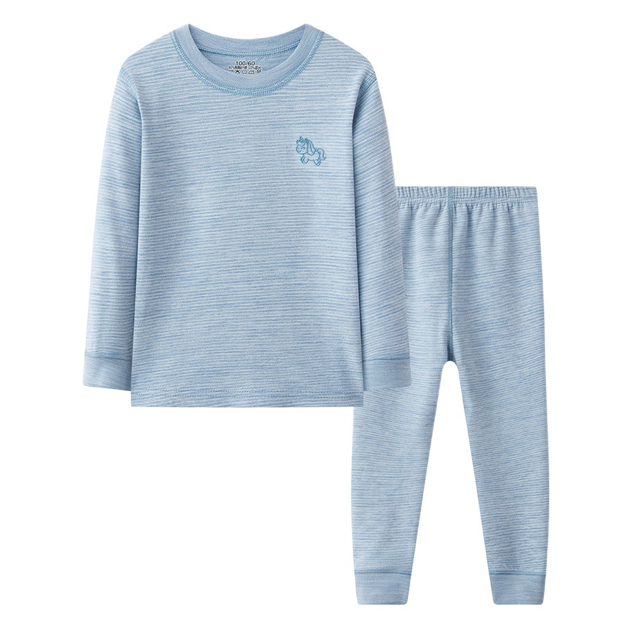 Autumn and Winter brushed pajamas home boys and girls autumn clothes long pants children's thermal underwear new children's boneless suit