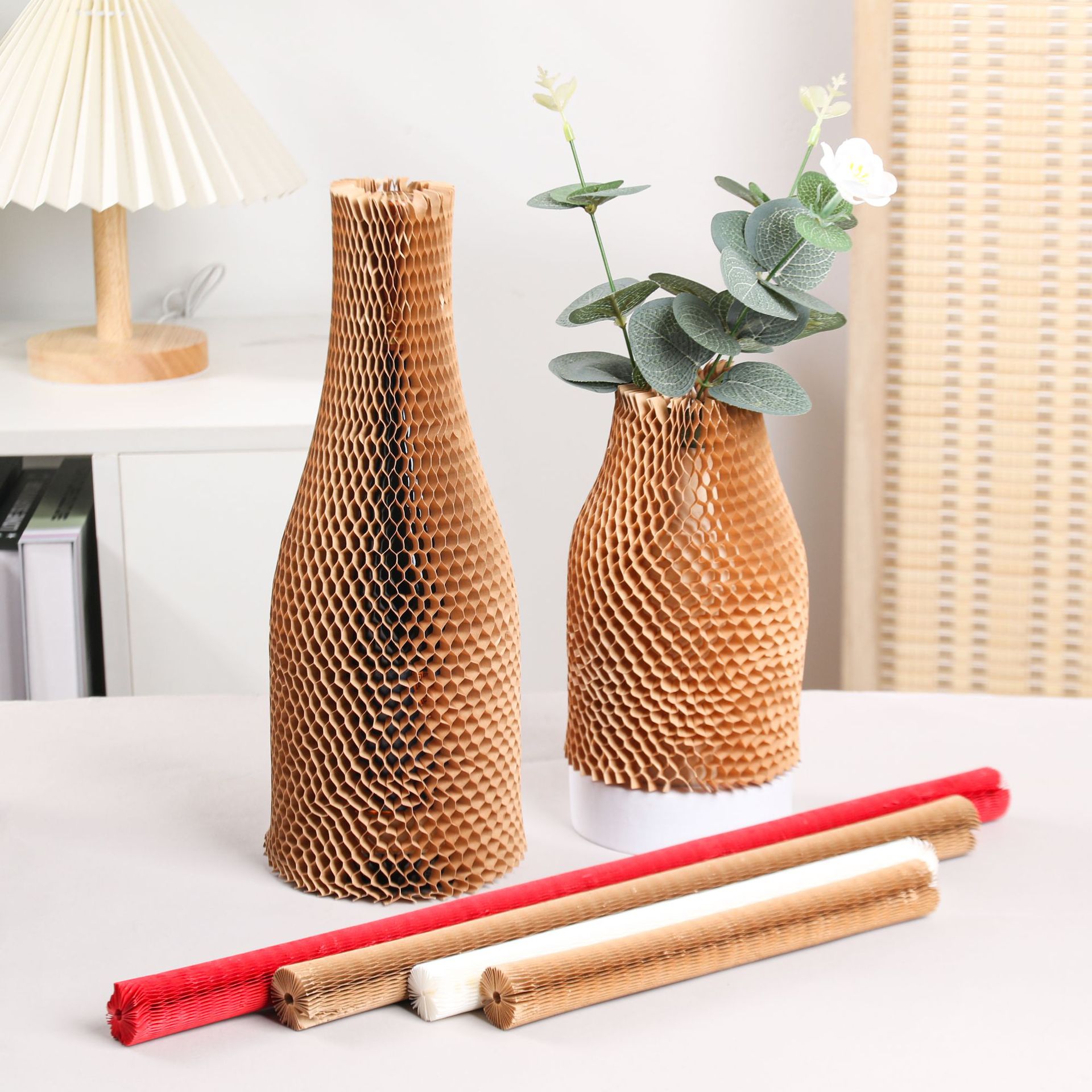 Picture of Protective Cover Red Wine Ceramic Honeycomb Paper Buffer Fragile Honeycomb Paper Cross-Border Fully Degradable Kraft Paper Manufacturer Wholesale