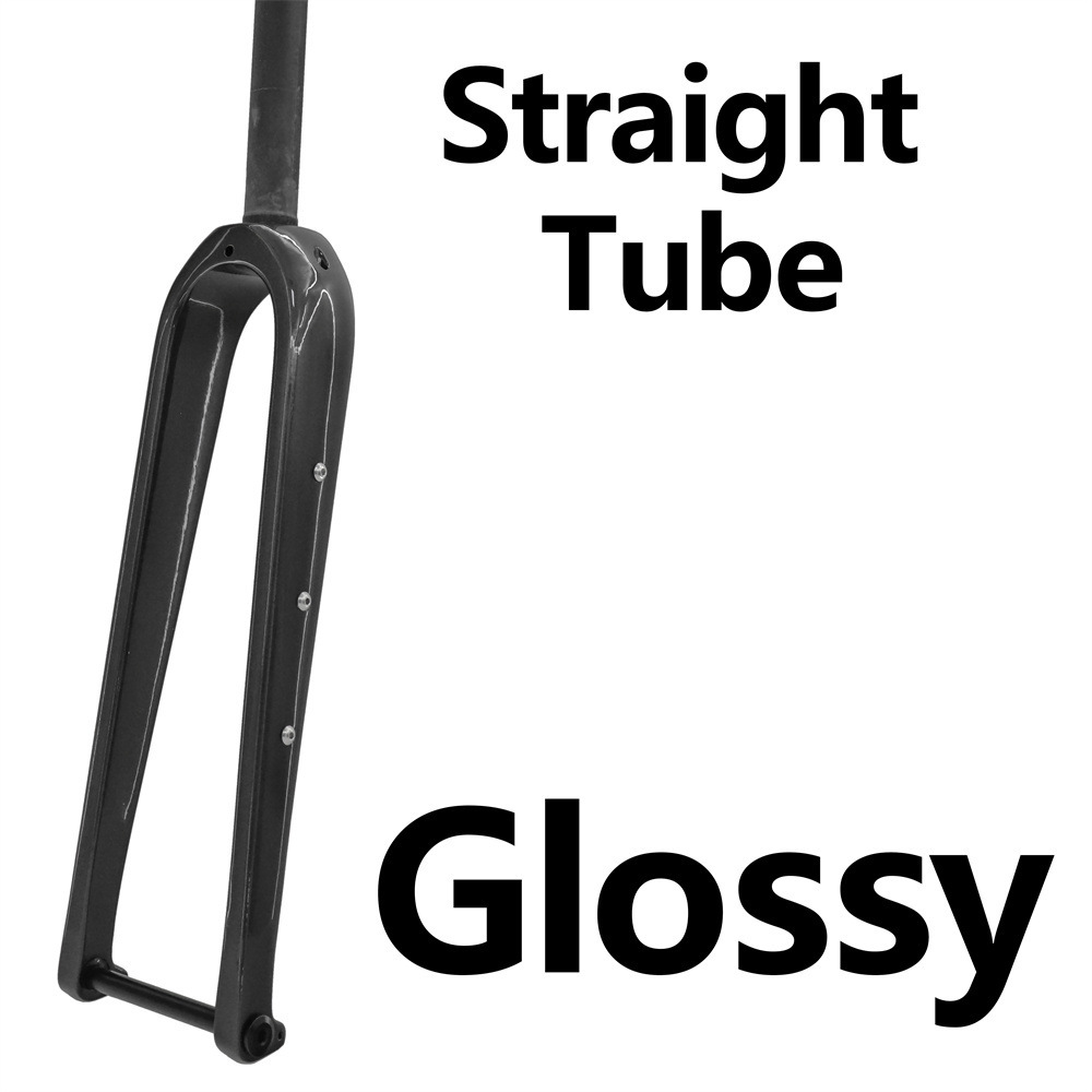 Picture of Gravel carbon fiber bicycle front fork 700C road off-road T800 front fork bucket shaft open gear 100*12MM