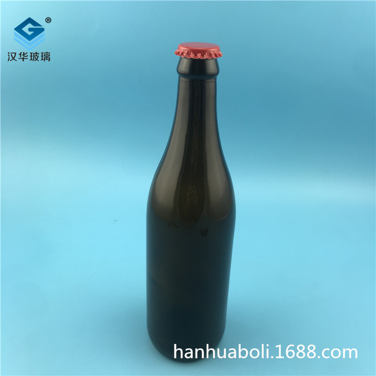 Picture of Factory supply 500ml yellow rice wine glass bottle brown glass dark beer bottle 0.50kg soda bottle Hanhua