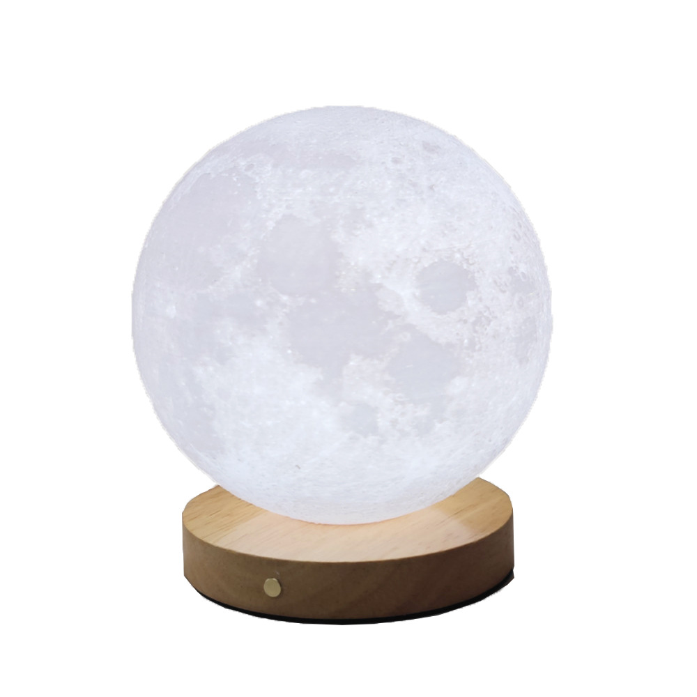 Picture of Moon Light Rotating Sleep Moon Night Light Bedroom Desk Rechargeable Table Lamp Bedside Lamp Creative Gift Atmosphere Lamp