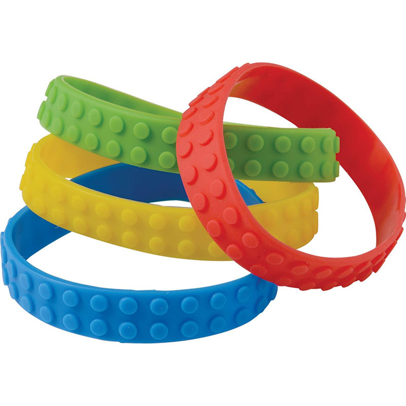Picture of building block silicone bracelet wristband
