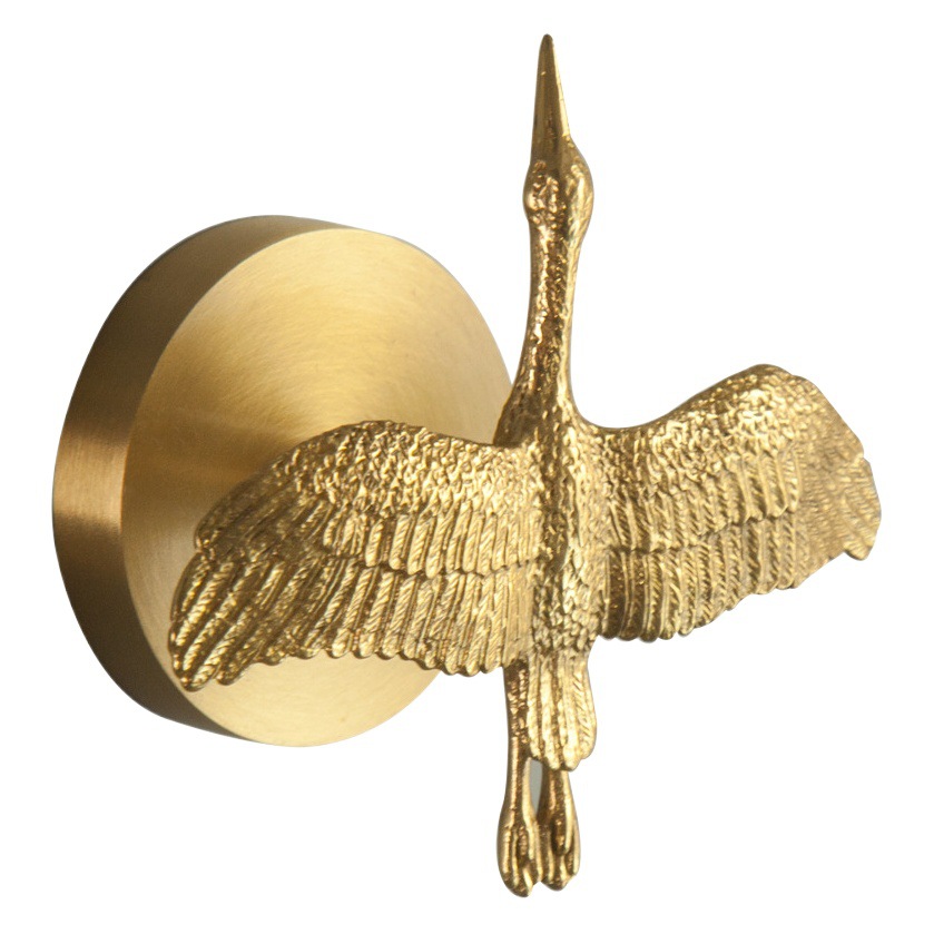 New style punch-free Nordic decorative hook brass animal clothes hook hallway bedroom clothes hook wall-mounted coat hook