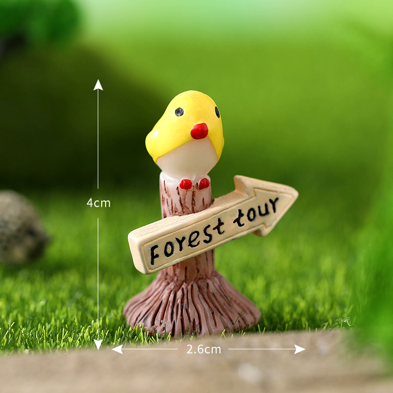 Picture of Moss micro landscape decoration ZAKKA grocery Simulation Guide Board station board four tree pile guide board