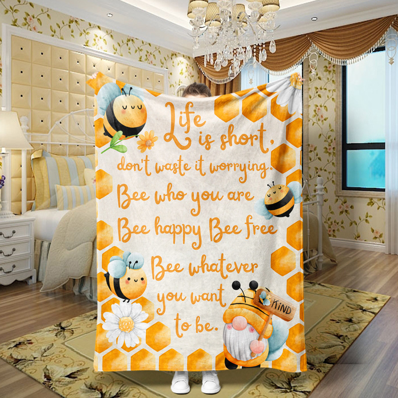 Picture of Family love teachers and students girlfriends love message flannel blanket summer air conditioning blanket autumn and winter nap printing blanket