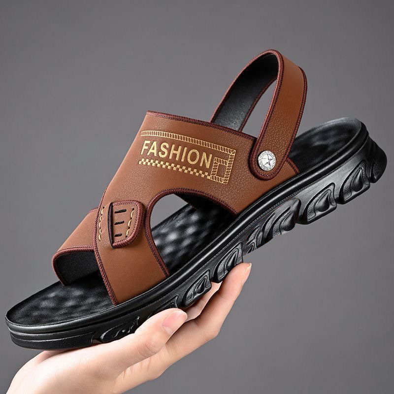 [Drop Shipping] Men's Sandals, Non-Slip, Wear-Resistant, Thick-Soled Outer Wear, High-Bottom Casual Wear-Resistant Beach Shoes, Sandals and Slippers