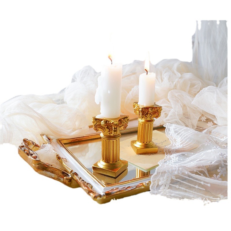 Picture of Nordic Roman Column Candlestick Little Angel Photo Props Background Home Living Room Desktop Decorations