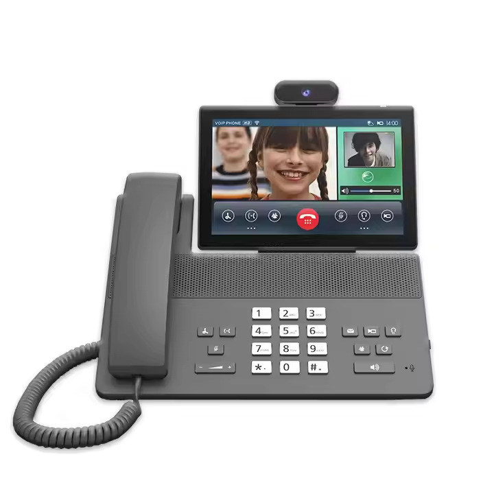 Multi-Square Audio and Video Conferencing Supports Ip Telephone Call Recording Dual Gigabit Network Port Touch Screen Ip Telephone