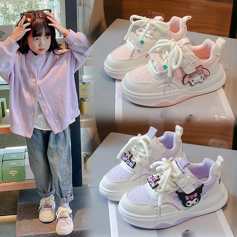 Girls' Shoes, Kidsren's Sports Shoes, 2025 Spring & Fall New Soft-Soled Casual Shoes, Boys' Non-Slip Running Shoes, Leather Normcore