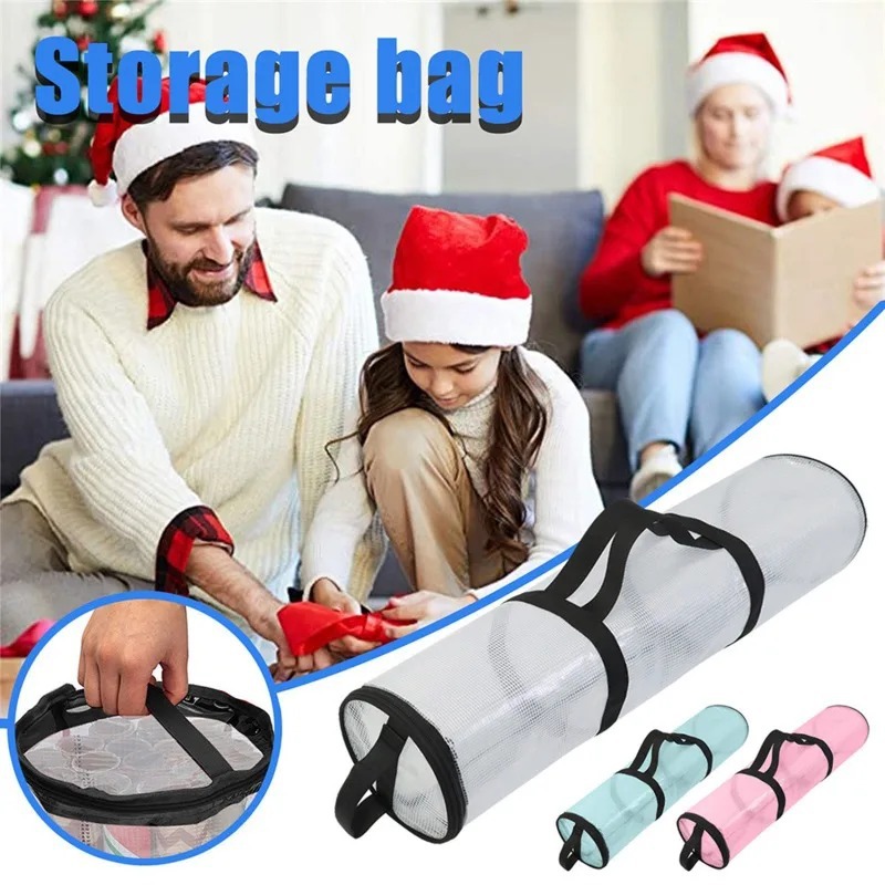 Christmas gift storage bag cylinder portable gift bag Christmas gift storage
