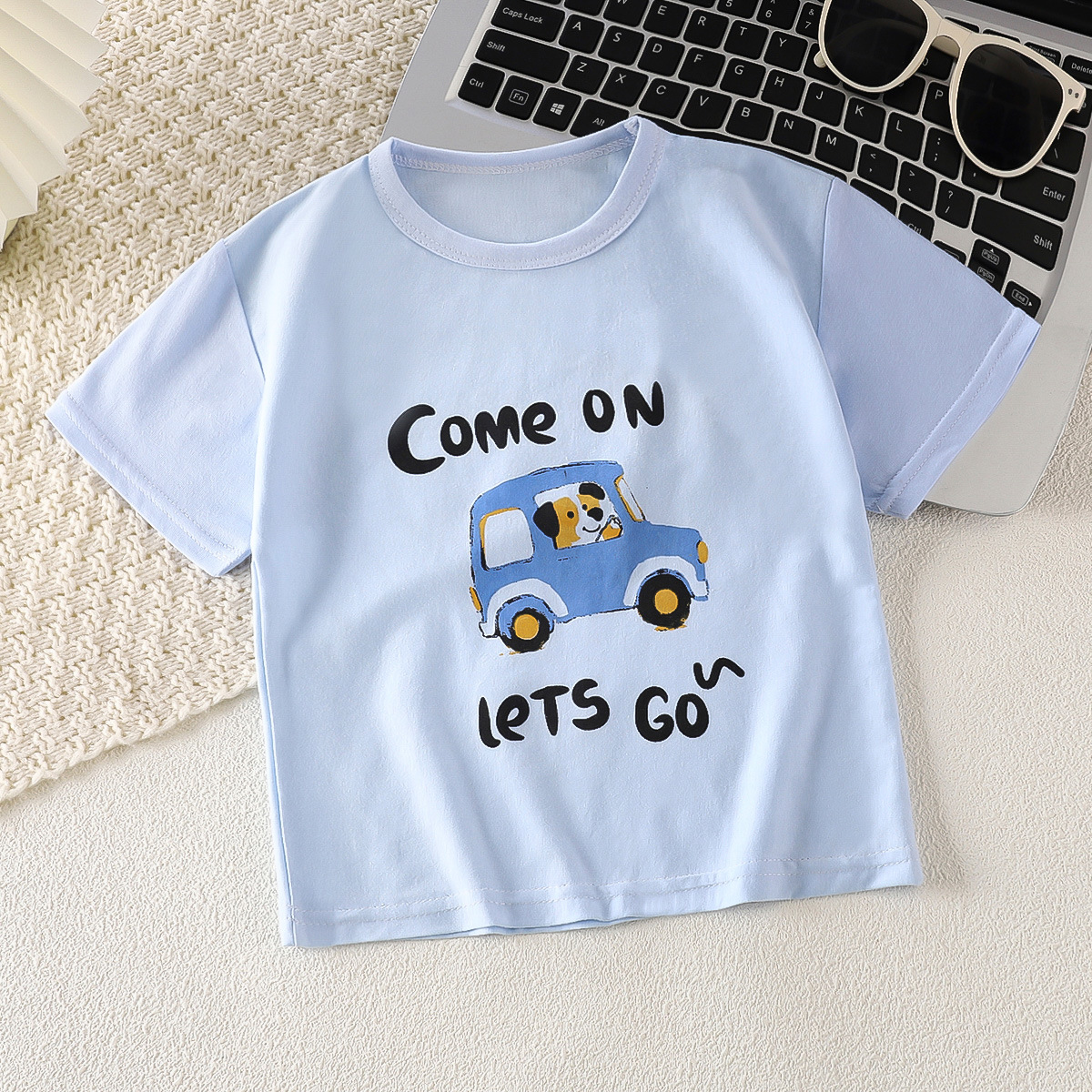 Picture of Children's Short-sleeved T-shirt Cotton New Children's Summer Baby Clothes Boys' Thin Girls' Top Summer Children's Clothing
