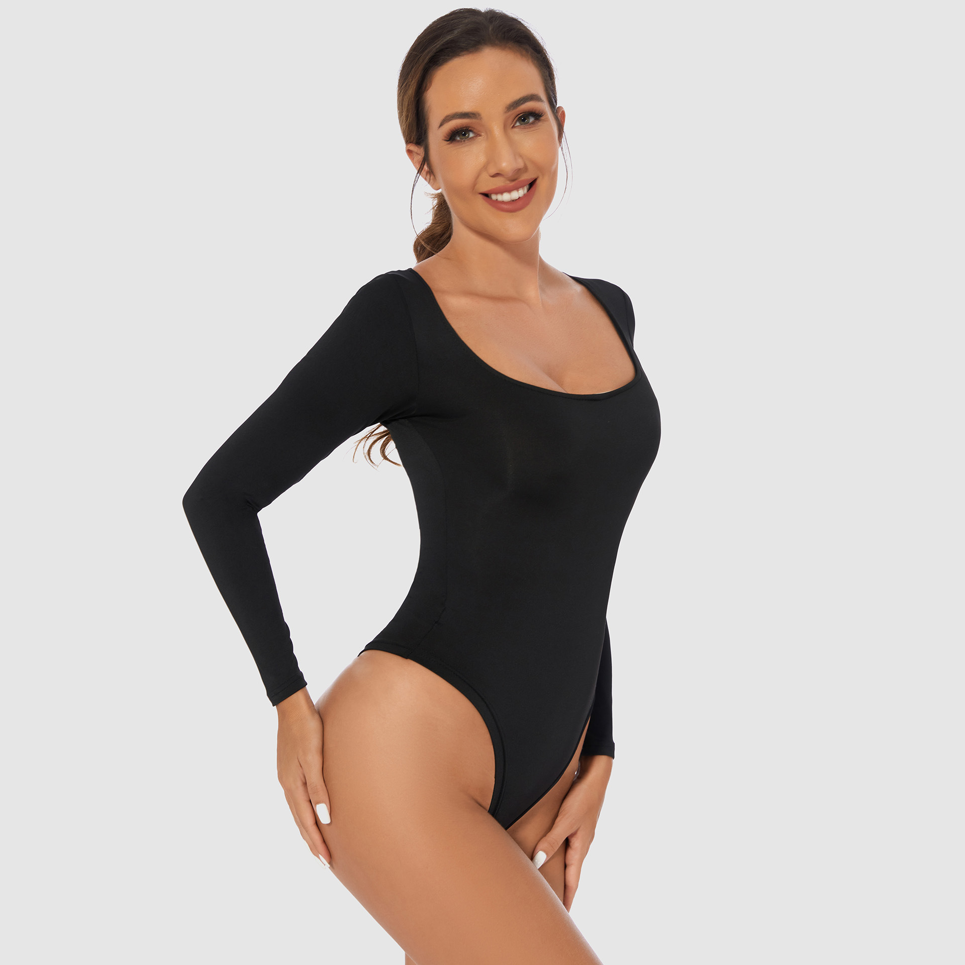 Picture of European and American Women's Sexy jumpsuit Slim-fit Spice Girl jumpsuit Women's outerwear solid color tights jumpsuit