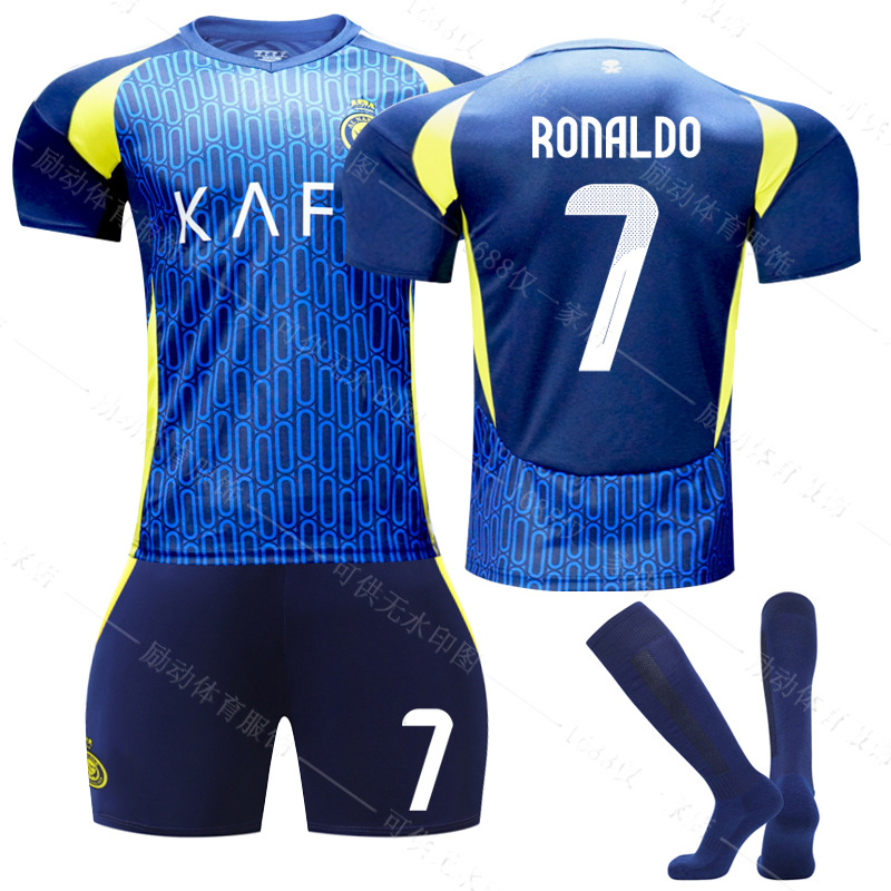 2425 Riyadh Victory Away New No.7 Ronaldo Football Suit suit Saudi League Blue Jersey in Large