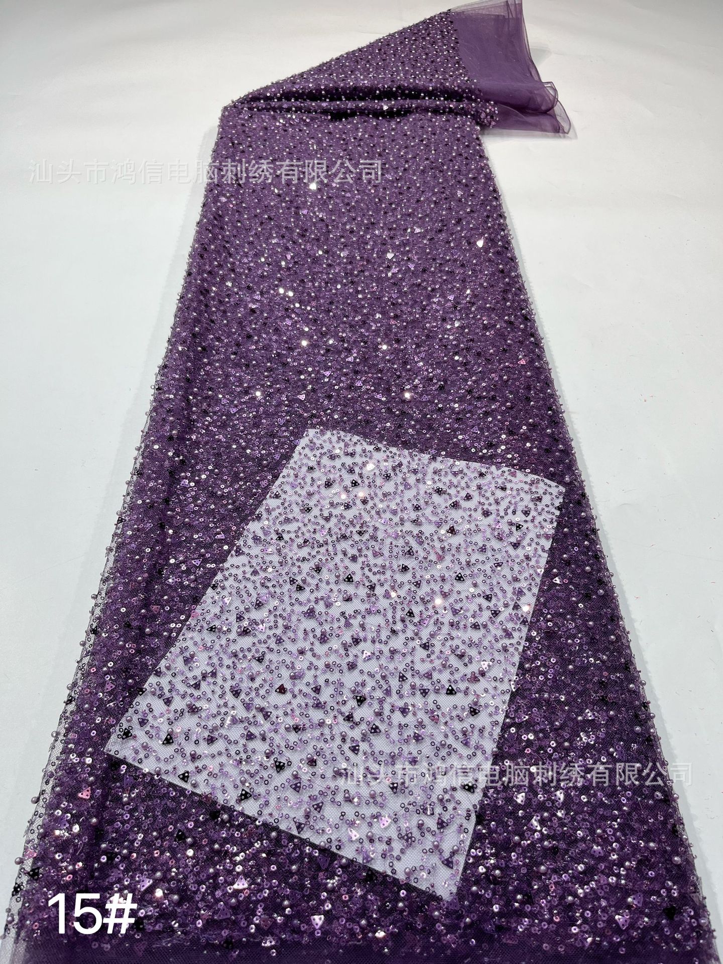 Picture of New mesh full beads beads beads series wedding dress fashion fabric stage clothes a large number of spot