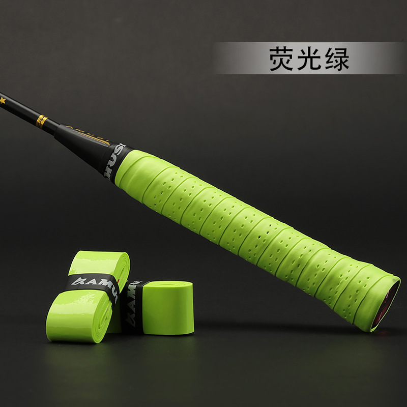 Picture of Badminton Sweat Absorbing Belt Covered with Film Perforated Flat Hand Glue Thin Badminton Racket Tennis Racket Handle Leather Fishing Rod Handle Glue