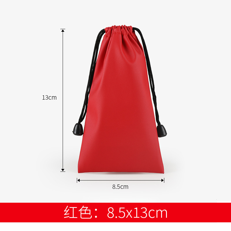 Picture of Color pu mobile power headset waterproof cloth bag mobile phone charging treasure drawstring pocket jewelry storage bag printing