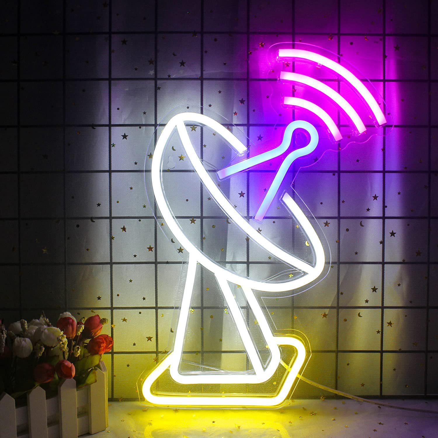 Factory wholesale led acrylic sheet neon space signal tower decorative light shape LED neon light