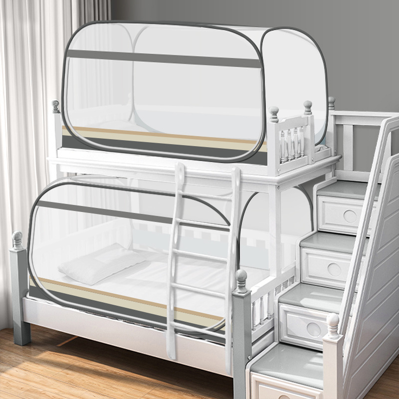 Picture of Yurt mosquito net installation-free cross-border household dormitory foldable zipper dustproof bottomless manufacturers a generation of hair