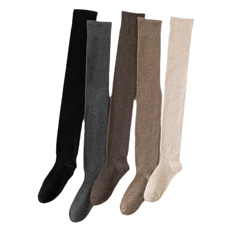 Socks women's autumn and winter slightly pressed over-the-knee socks JK slim long tube women's thigh socks with short skirt loafers and knee socks
