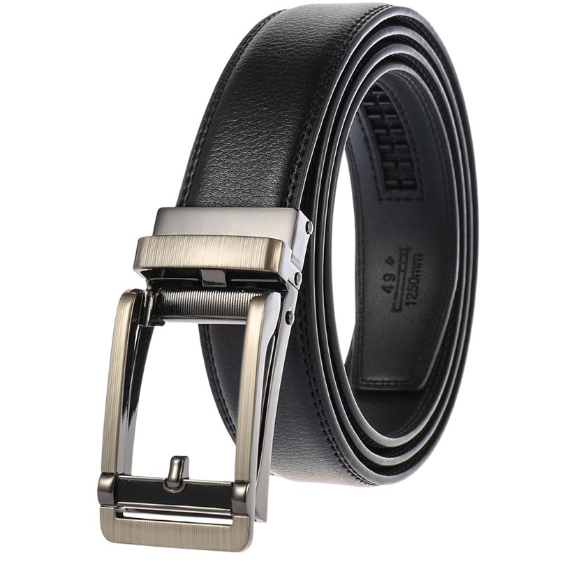 Export hot sale Belt Men's imitation pin buckle automatic buckle belt inch three good leather cowhide belt in stock wholesale