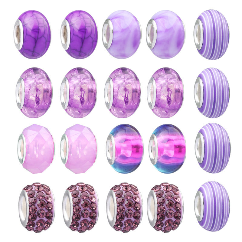 Picture of Children's Day Hot Cartoon Purple Set diy Creative Handmade Jewelry Bracelet Women's Exquisite Gift Box Gift Bracelet
