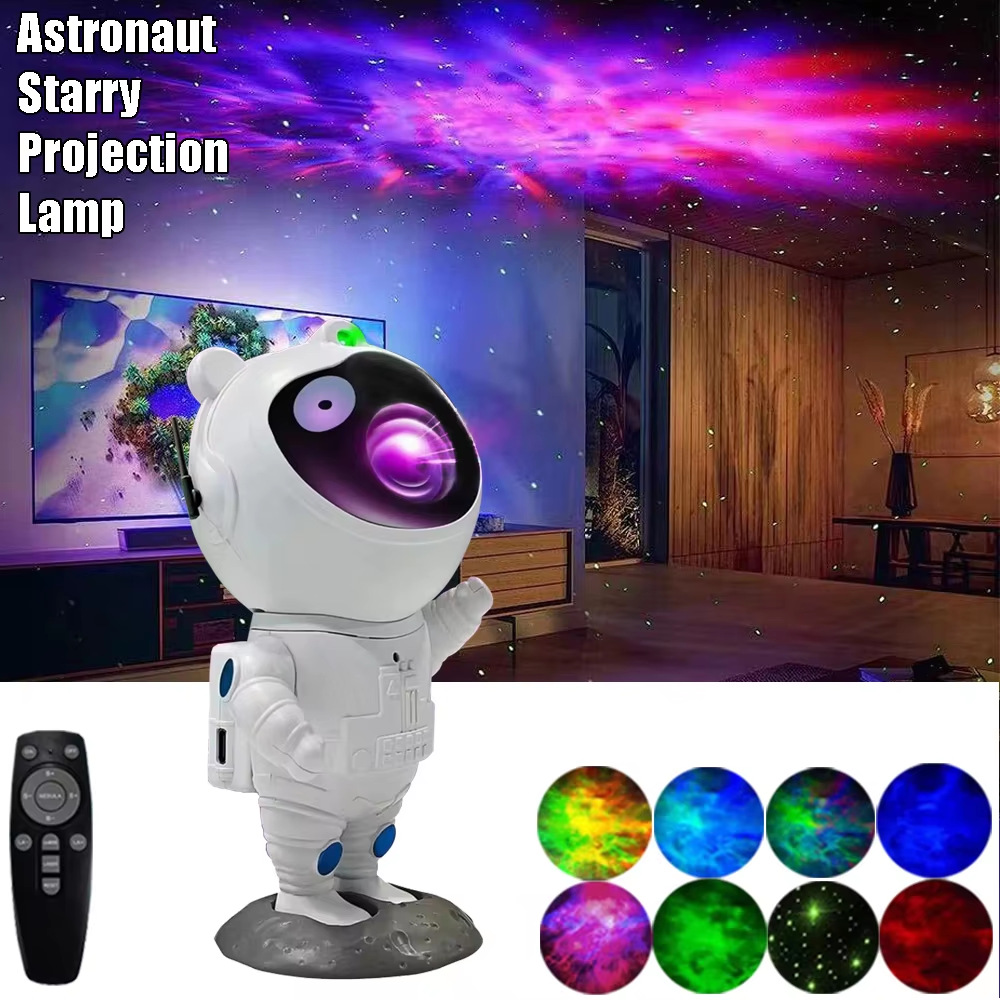 Cross-Border Bluetooth Mini Astronaut Bedroom Projection Led Colorful Astronaut Ornament Gift Starry Sky Projector Lamp