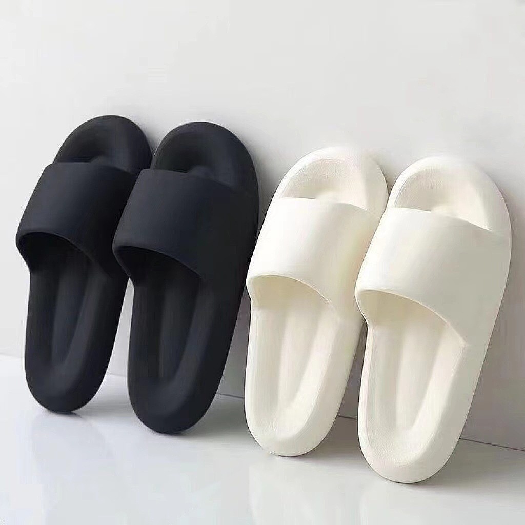 Stomp Feeling Thick Bottom Slippers Men's Outdoor Wear Casual Summer Home Indoor and Outdoor Non-slip Home Lovers Men's One-word Slippers