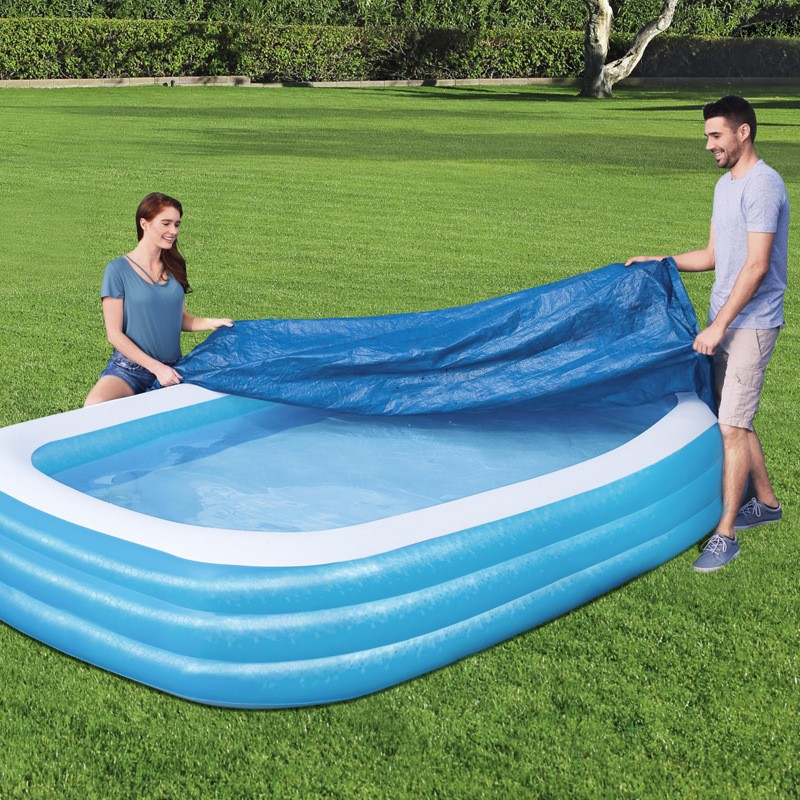 Picture of 58108 Square Inflatable Swimming Pool Cover Swimming Pool Dust Cover Thickeneded Pe Swimming Pool Cover