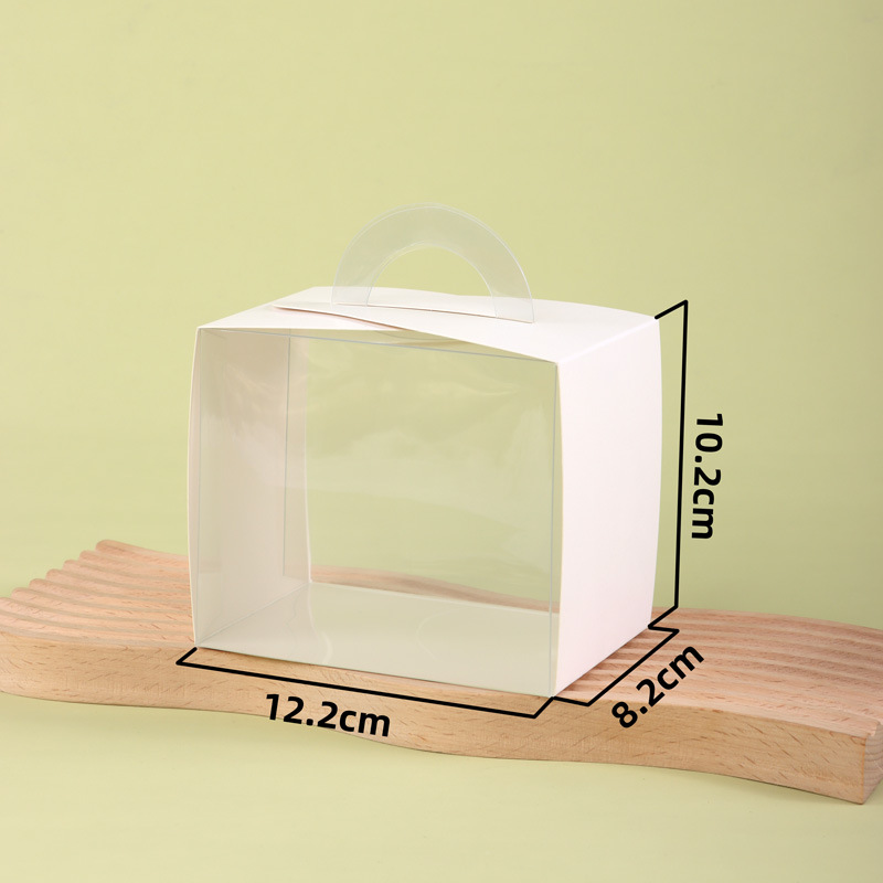 Picture of Transparent Portable Cake Box Take-out West Point Packing Box Dessert Dessert Cut Mousse Baking Box