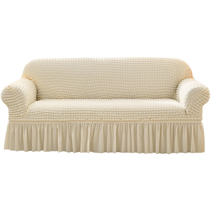 Light Luxury Seersucker Universal Sofa Cover Lazy High Elastic Sofa Cover All-Inclusive Anti-Cat Scratch All-Season Anti-Slip
