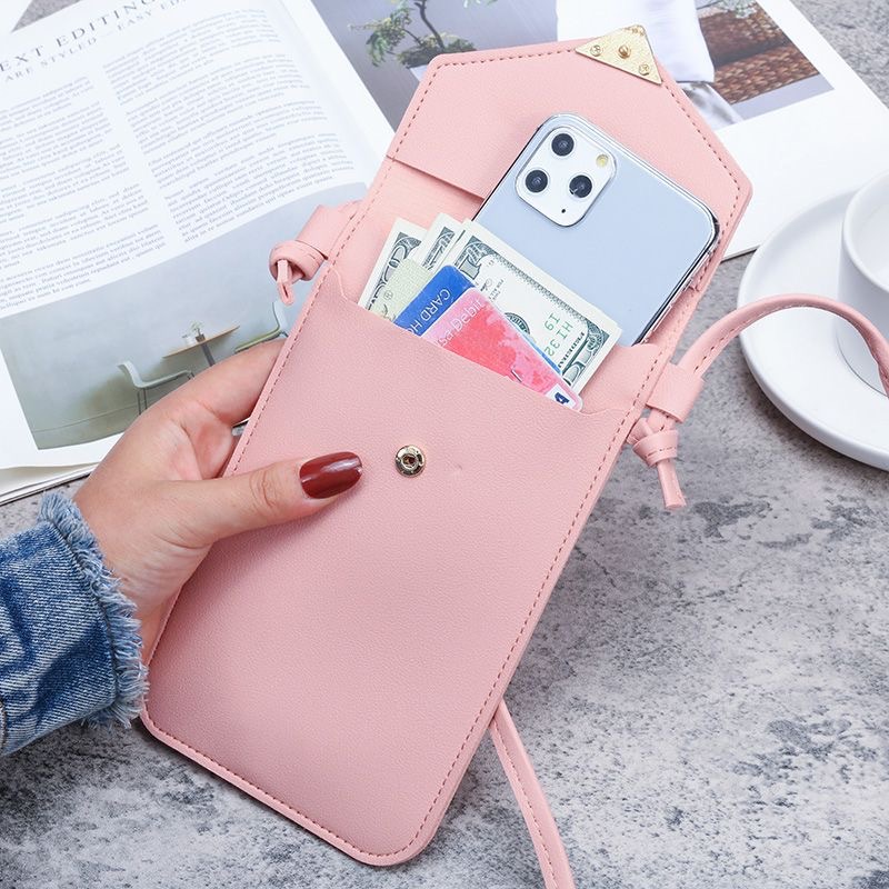 Picture of 2023 New Student Mini Crossbody Women's Bag Women's Heart-shaped Decorative Transparent Touch Screen Simple Retro Mobile Phone Bag