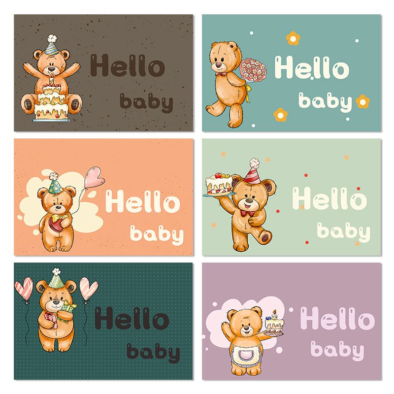 Picture of 84 hello baby welcome newborn baby blessing thank you celebrate white cardboard greeting card support greeting card