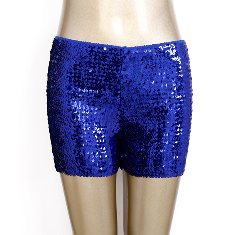 Picture of European and American Street Fashion Metal Sequins Elastic Belt Slim-fit Low Waist All-match Women's Shorts Dancing Hot Pants