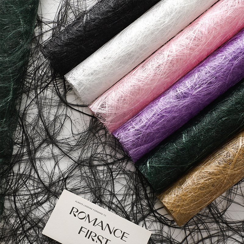Net red French imported Lafite paper creative packaging paper handmade diy hollow flower packaging materials flower materials