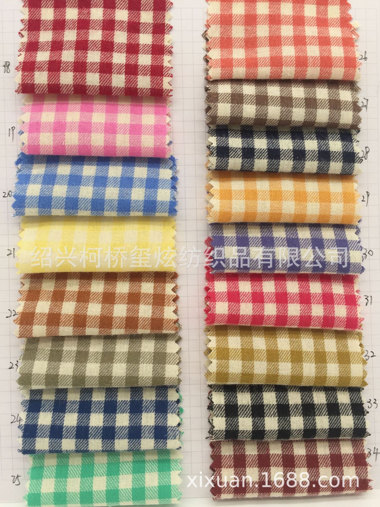 Autumn and winter New plaid fabric cotton yarn-dyed plaid flannel plaid shirt cloth children's clothing cloth in stock
