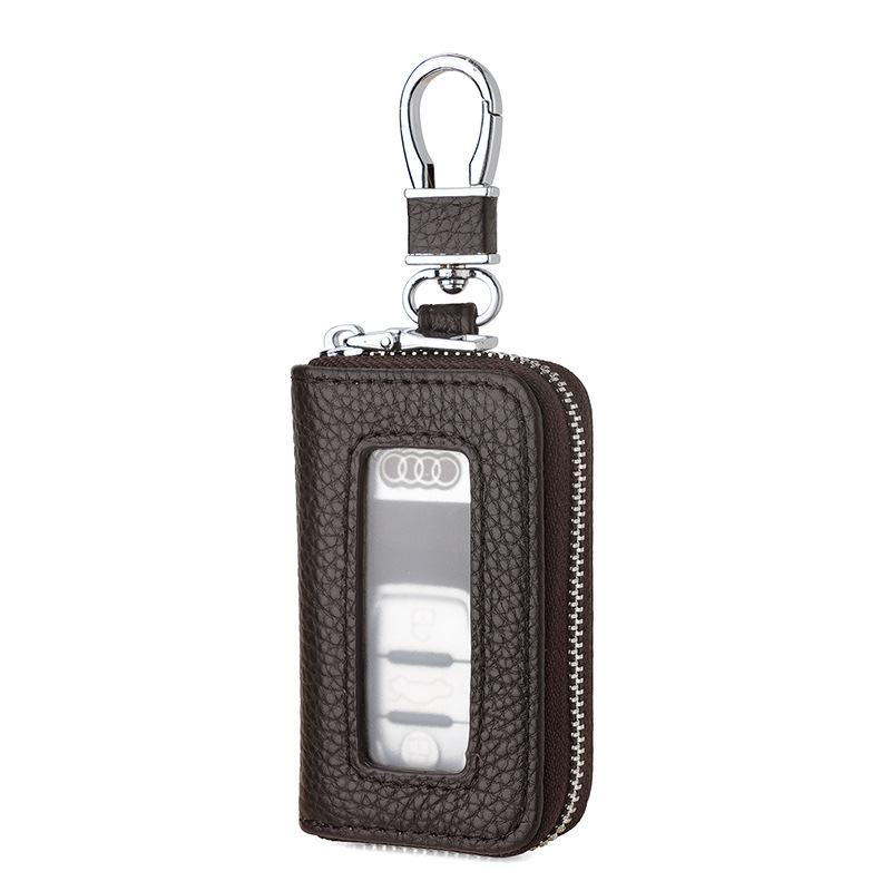 Picture of Cross-border New Real Soft Leather Car Key Case Window PU Leather Car Key Case Japanese and Korean Zipper Multi-color Explosions
