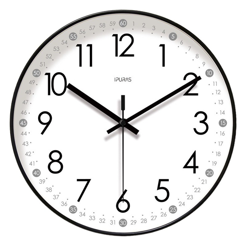 Ipla 6373 mute living room wall clock cartoon early education home clock Wall watch mute second-sweeping quartz clock